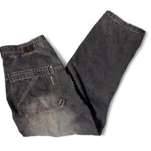 Nfl Men's Grey and Black Jeans